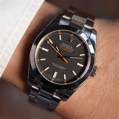 rolex milgauss black dial price|rolex milgauss black dial review.